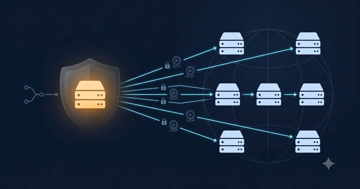 A hidden DNS master replicating signed zones to public nameservers